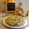 Paasomelet met lente kleuren en geuren