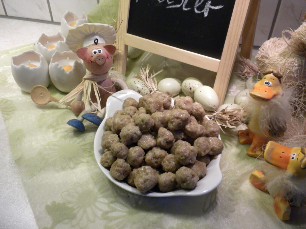 Soepballetjes met groene pesto