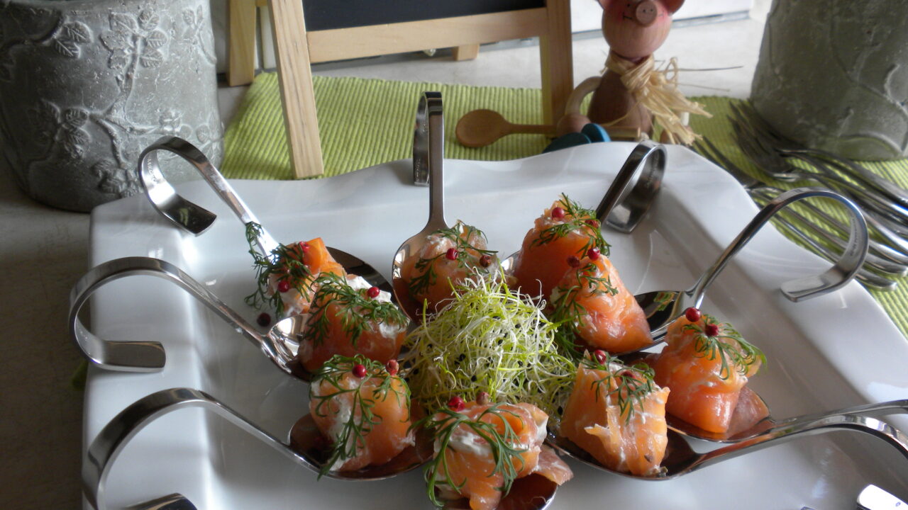 Hapje : Gerookte zalm met Boursin