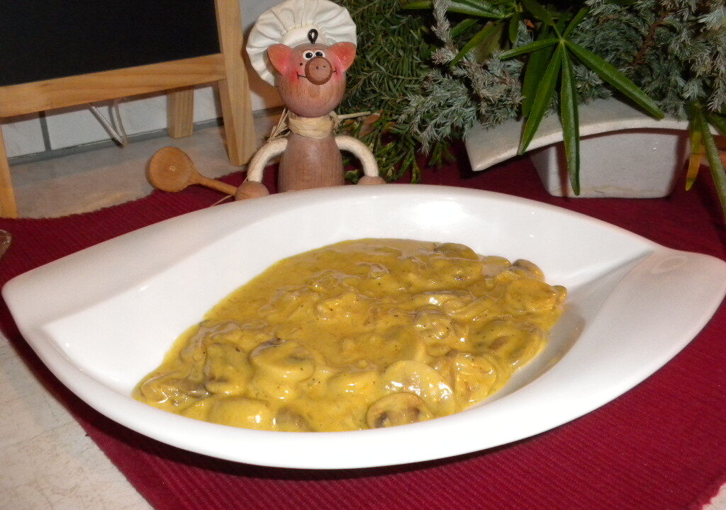 Saus : champignons met curry
