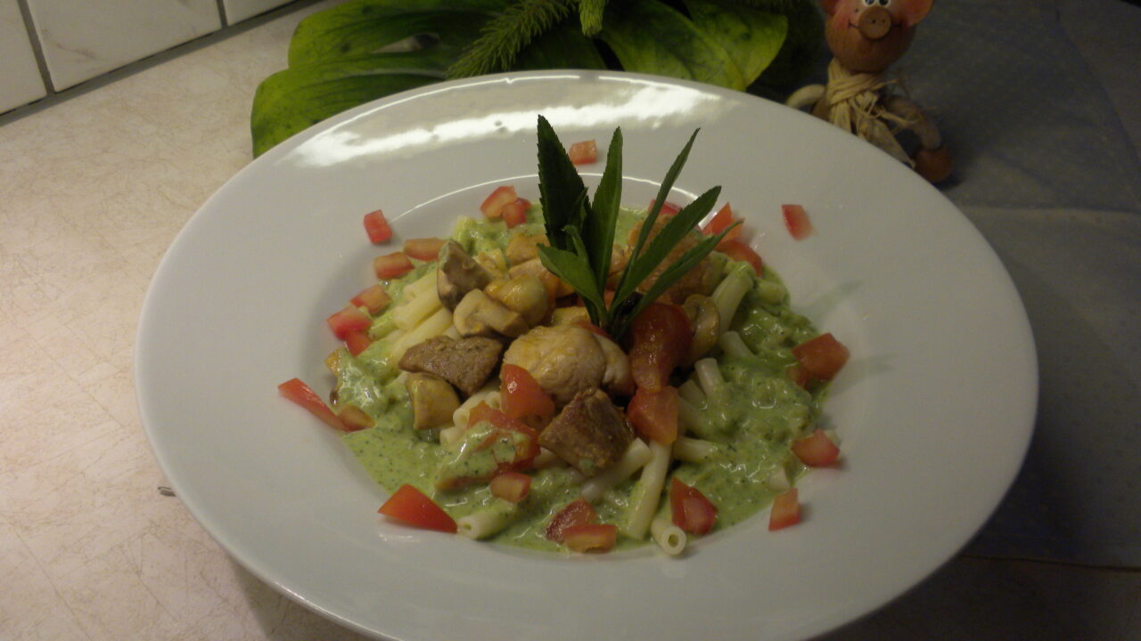 Macaroni in lente kleuren