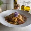 Pasta met asperges vergezeld van …