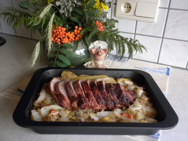 Ardeens gebraad met aardappel, chineese kool …