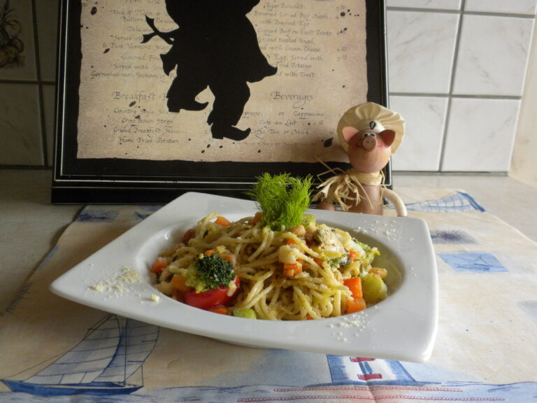 Spaghetti met frisse groenten