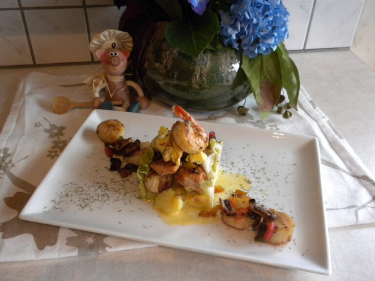 Verrassend : St- Jacobsvruchten met scampi’s