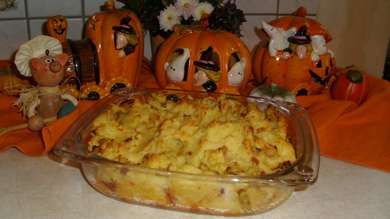 Aardappelpuree met witloof en Zwarte Woudham