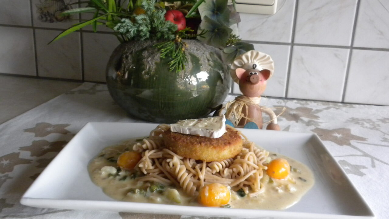 Duo van pasta met visburger
