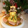 Aardappel-sneeuwman-puree voor de kleintjes