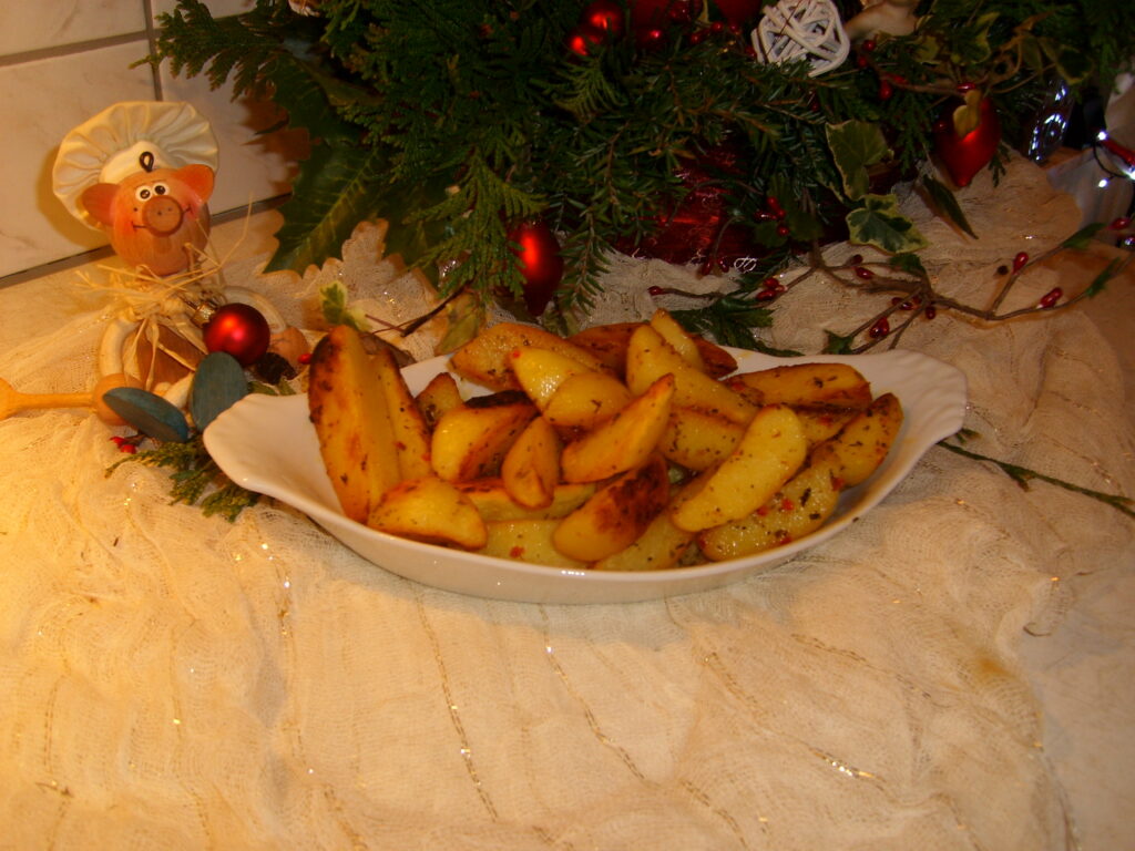 Aardappelkwartjes gemarineerd