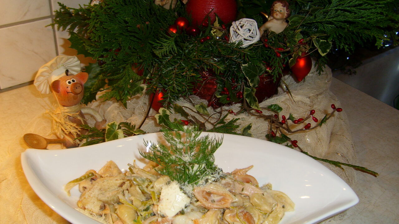 Schelpjes pasta met vis en zeevruchten