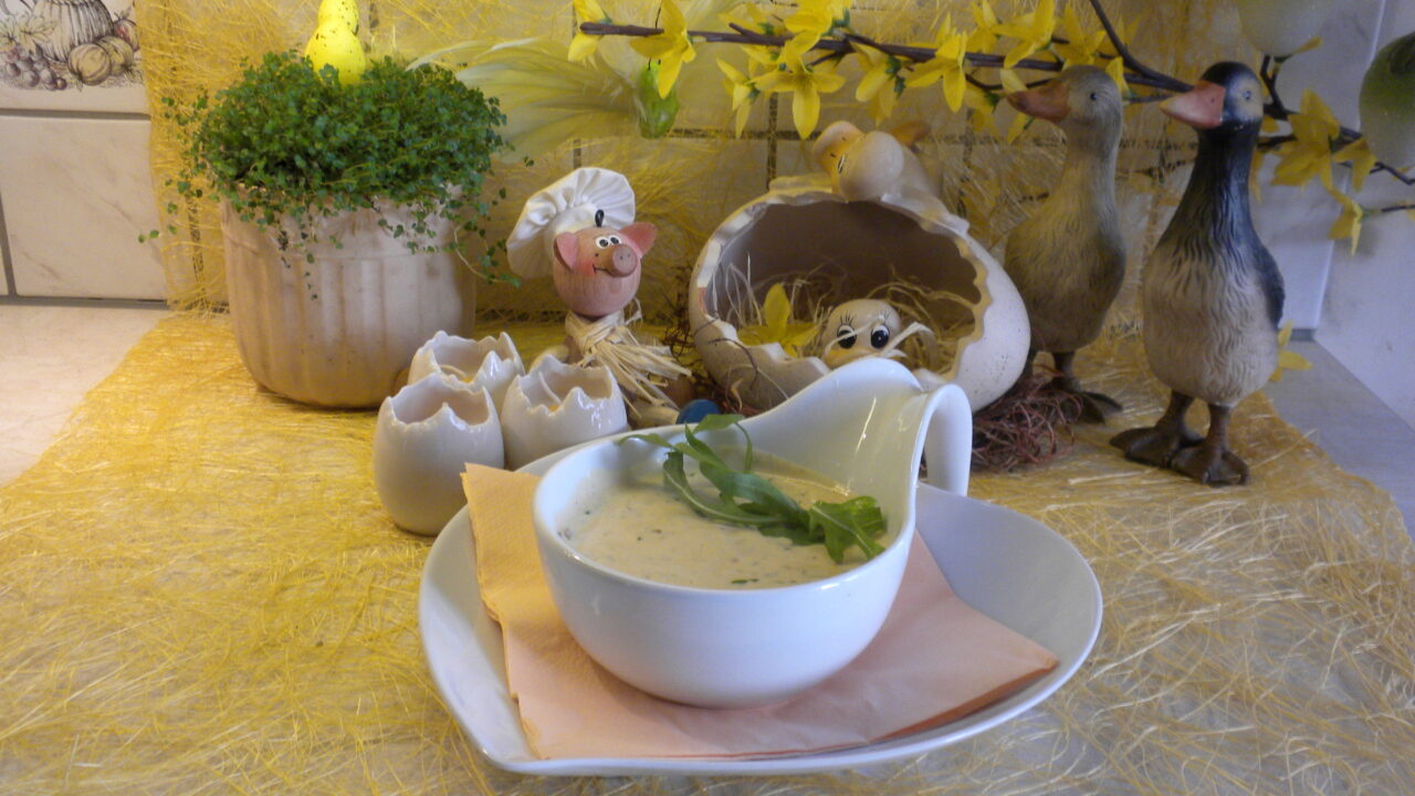 Saus met rucola en gorgonzola