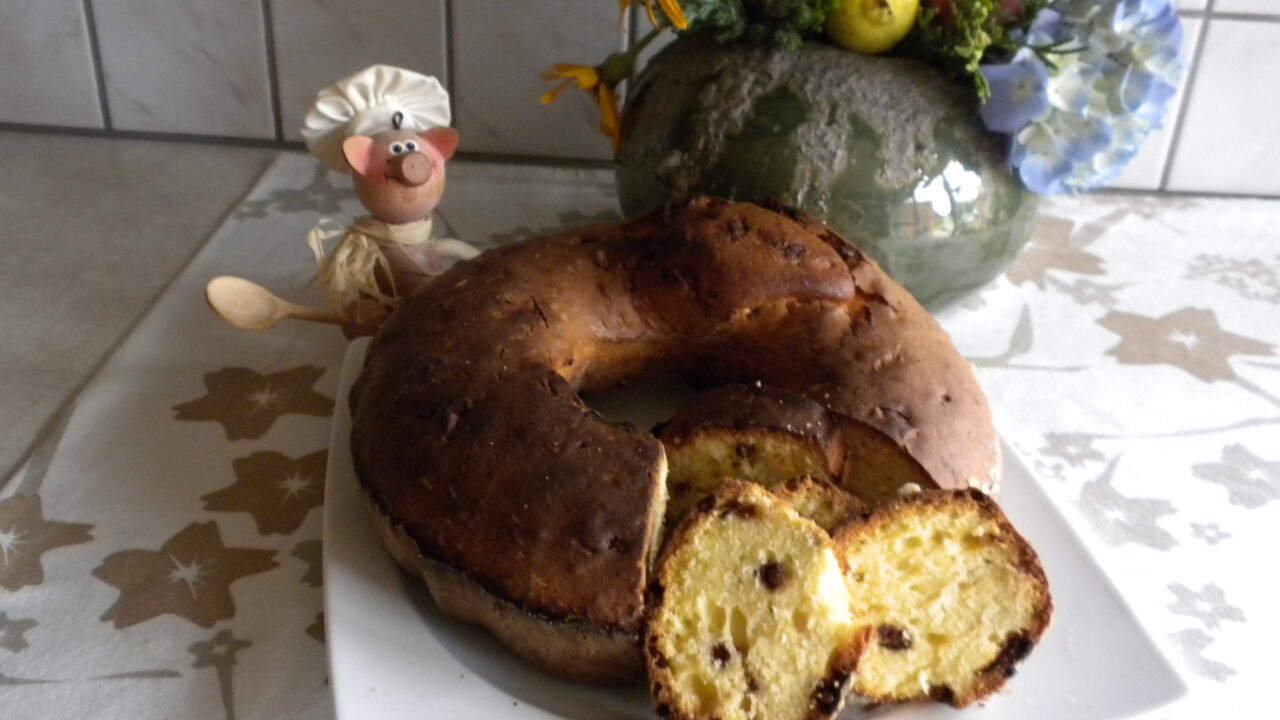Cake met stukjes chocolade