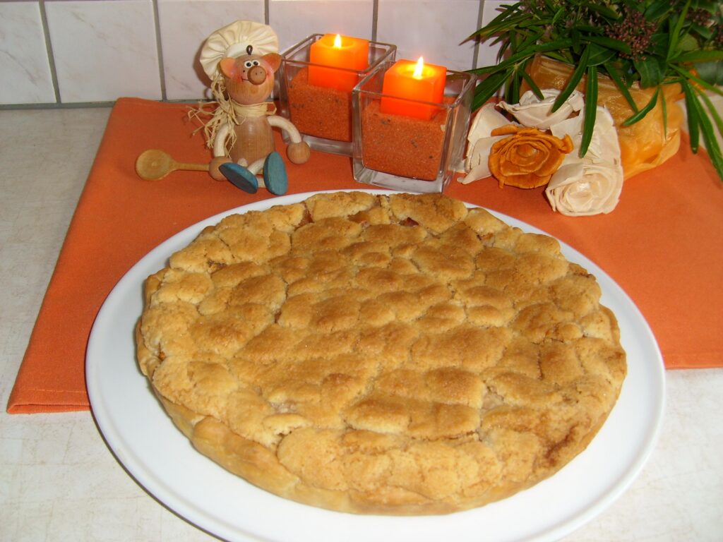 Kruimeldeegtaart met crumble