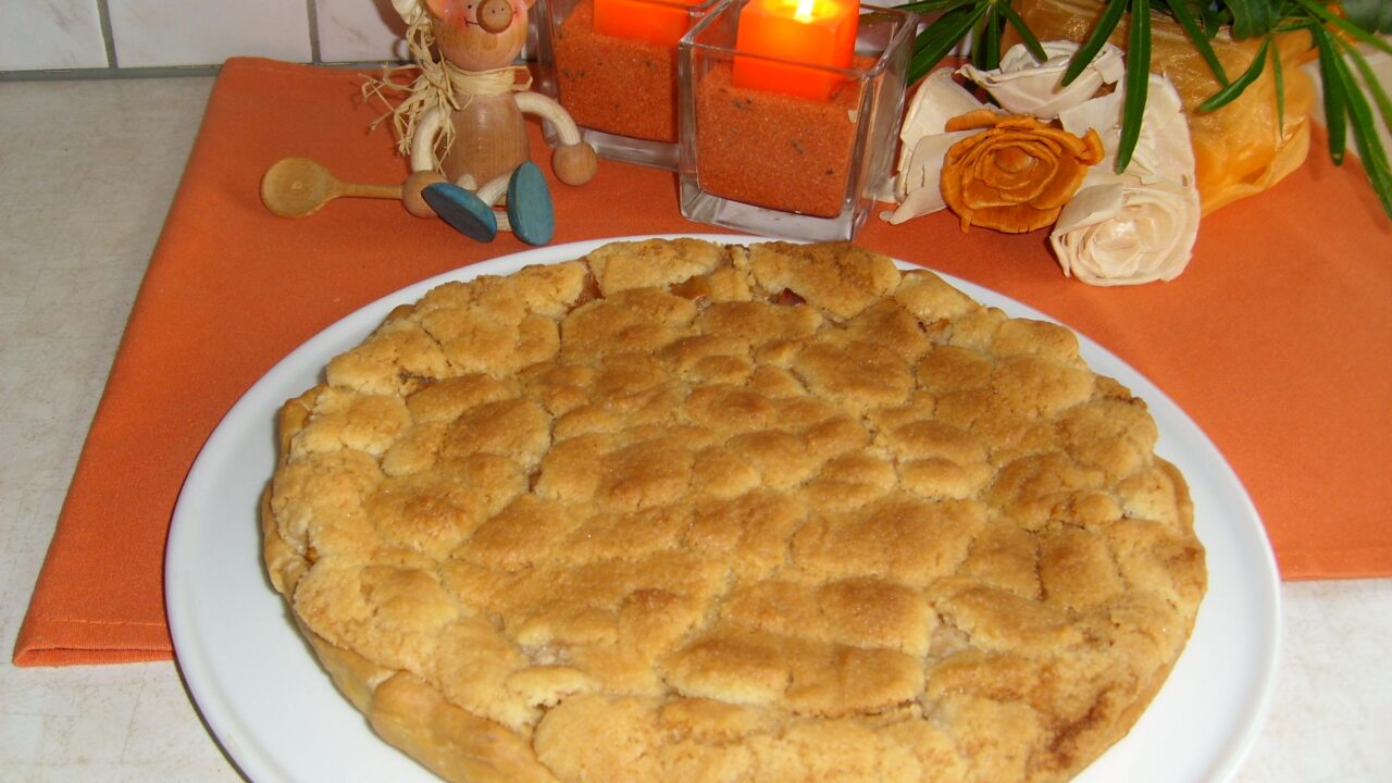 Kruimeldeegtaart met crumble