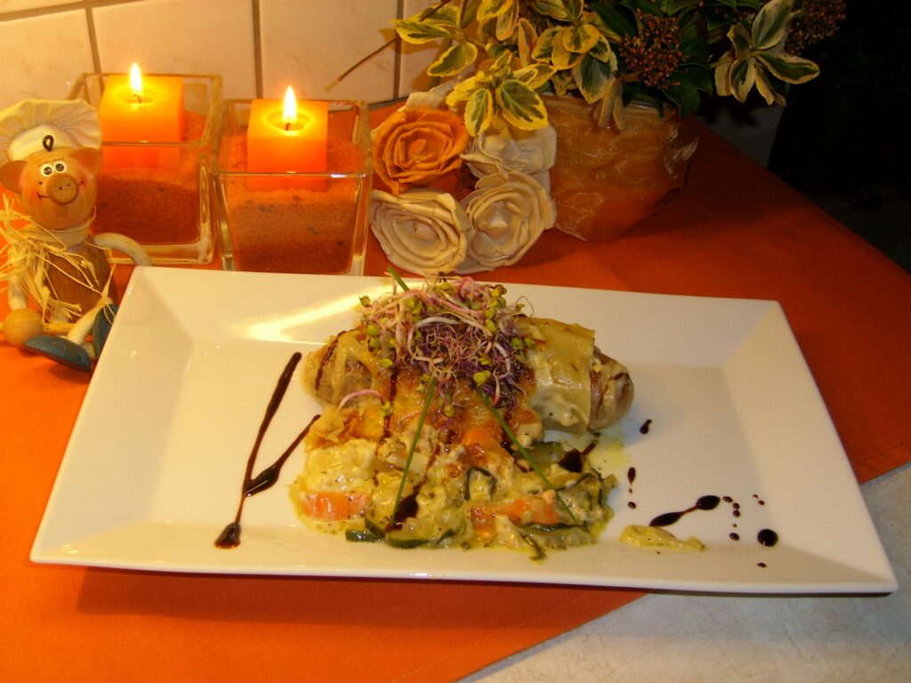 Lasagne met boerenworst en groenten