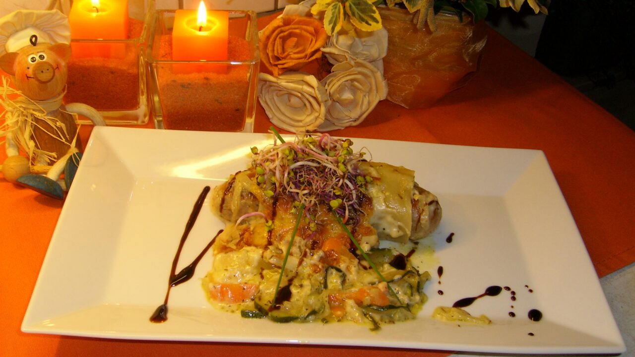 Lasagne met boerenworst en groenten