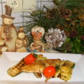 Zwaardvissteak gegrild met gegrilde courgette