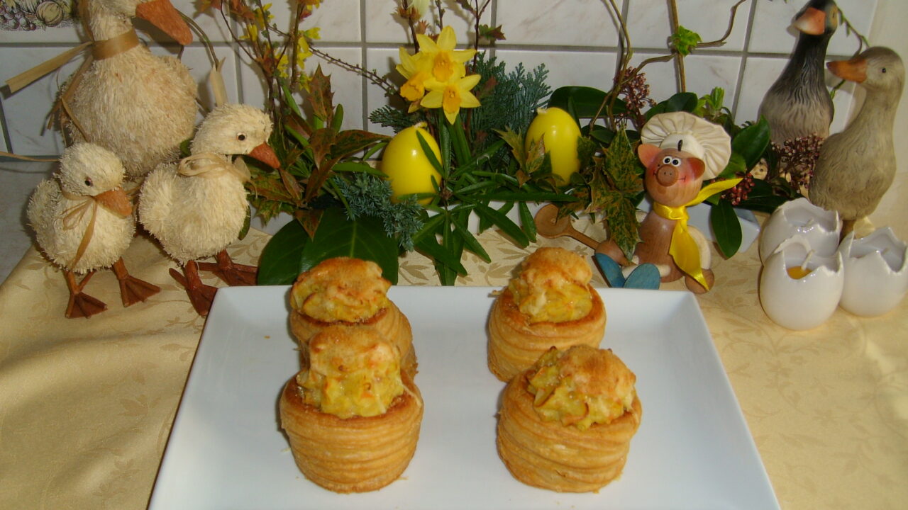 Aardappelpuree in een hartelijk koekje