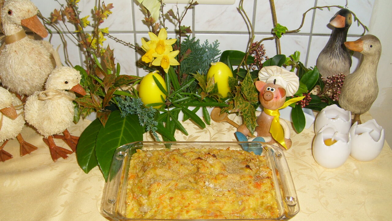 Aardappelpuree met fijn gesneden groenten