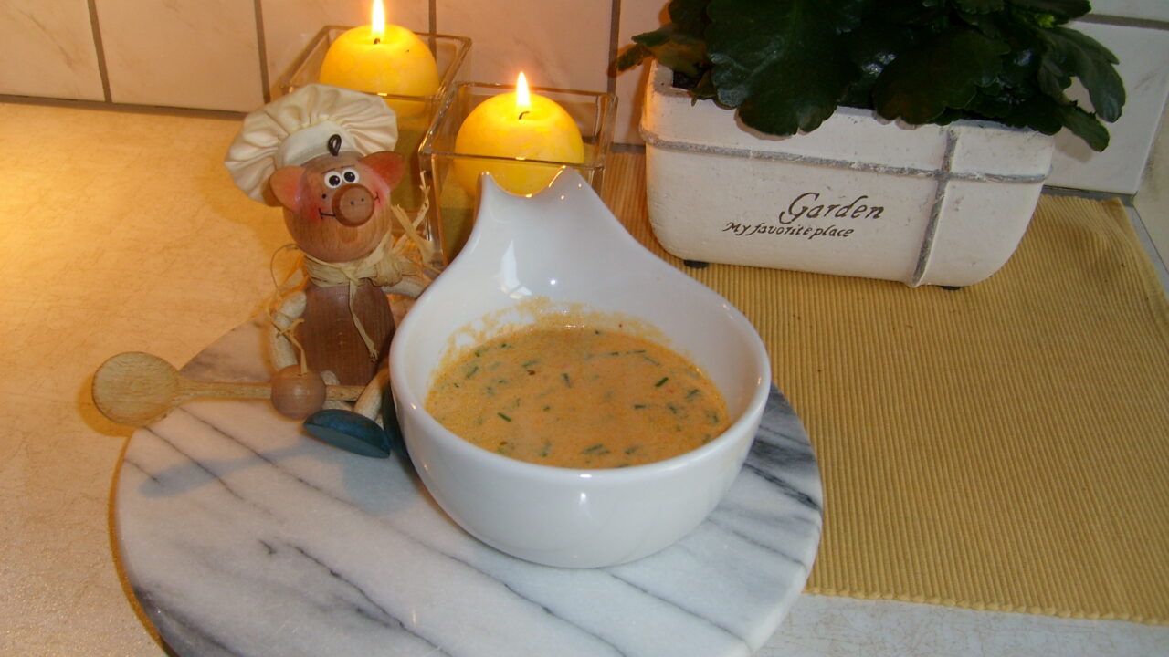 Sausje : pesto en room een beetje bieslook…
