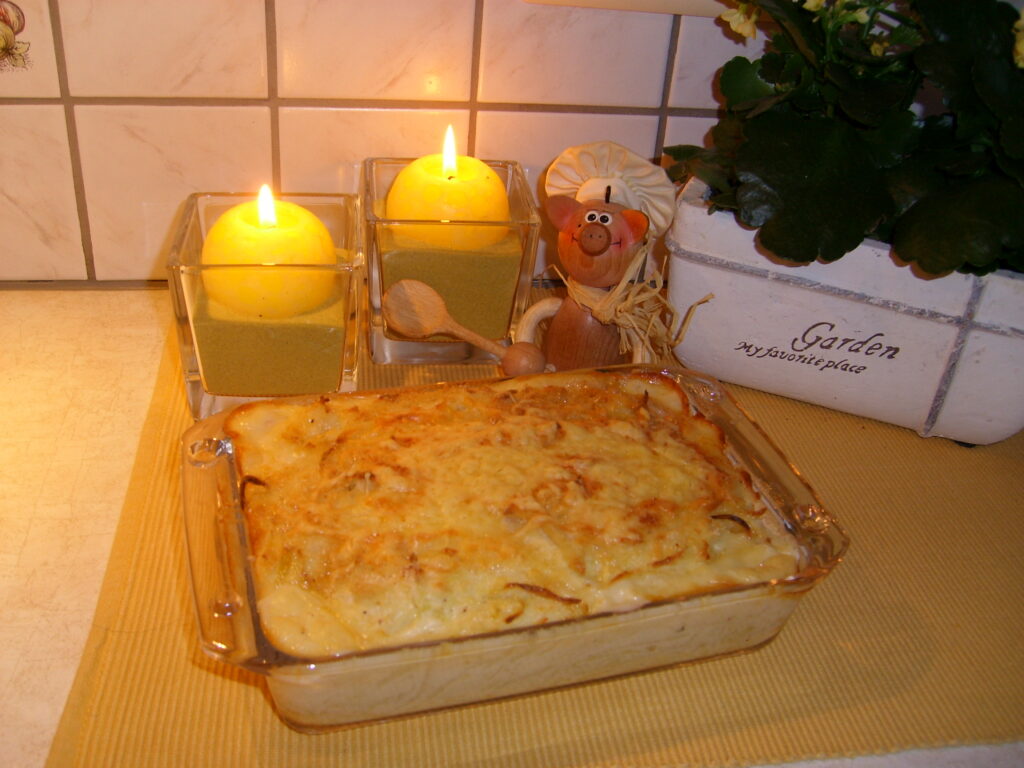 Witte kool gegratineerd