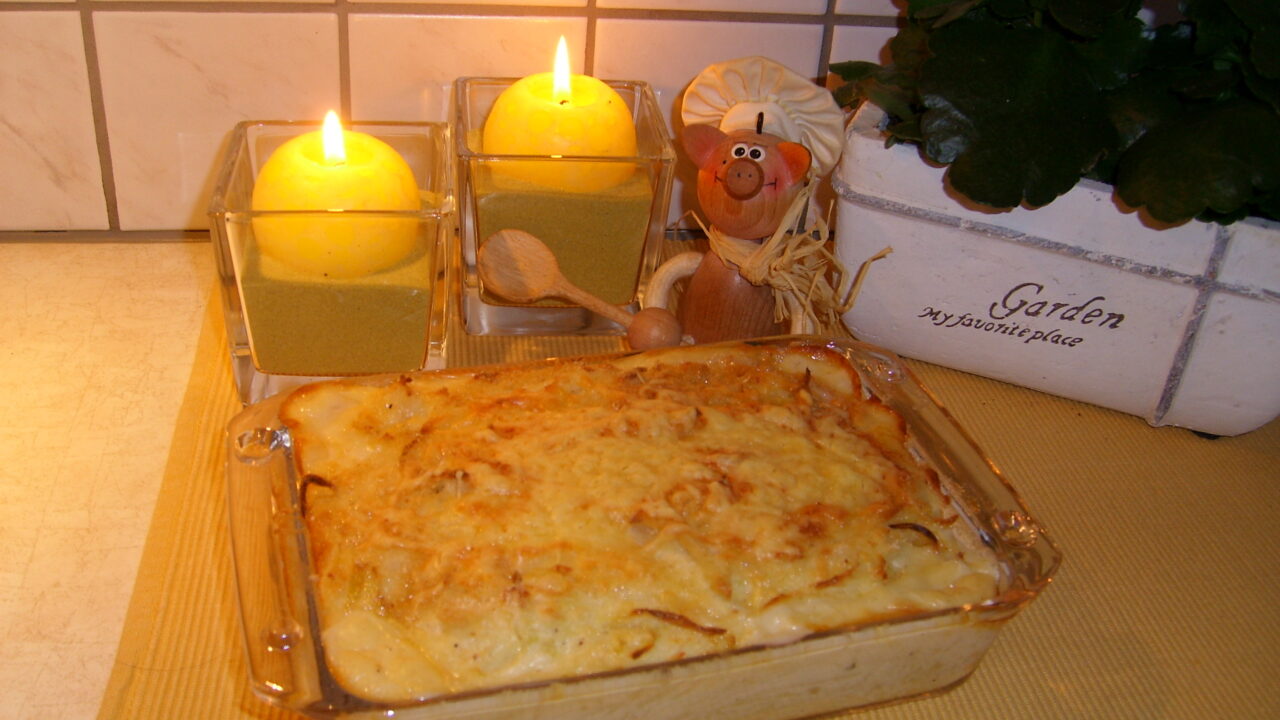 Witte kool gegratineerd