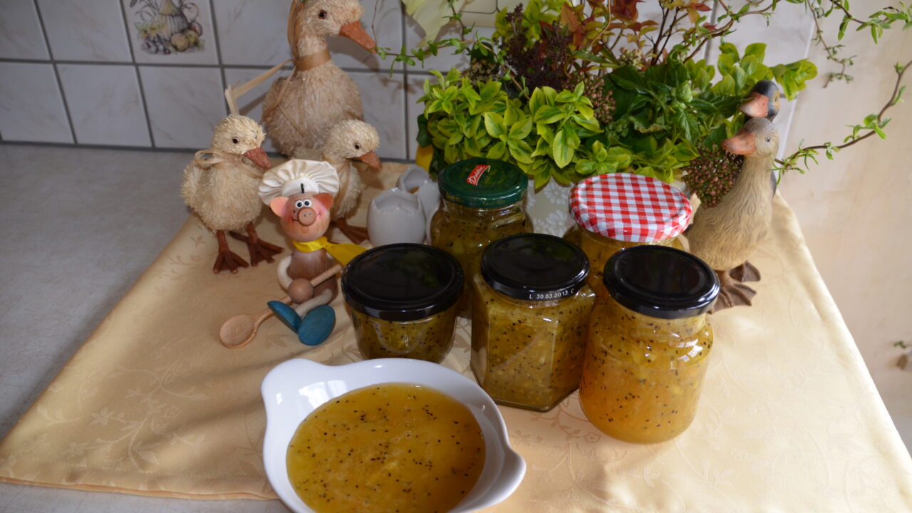 Confituur : ananas, meloen en kiwi