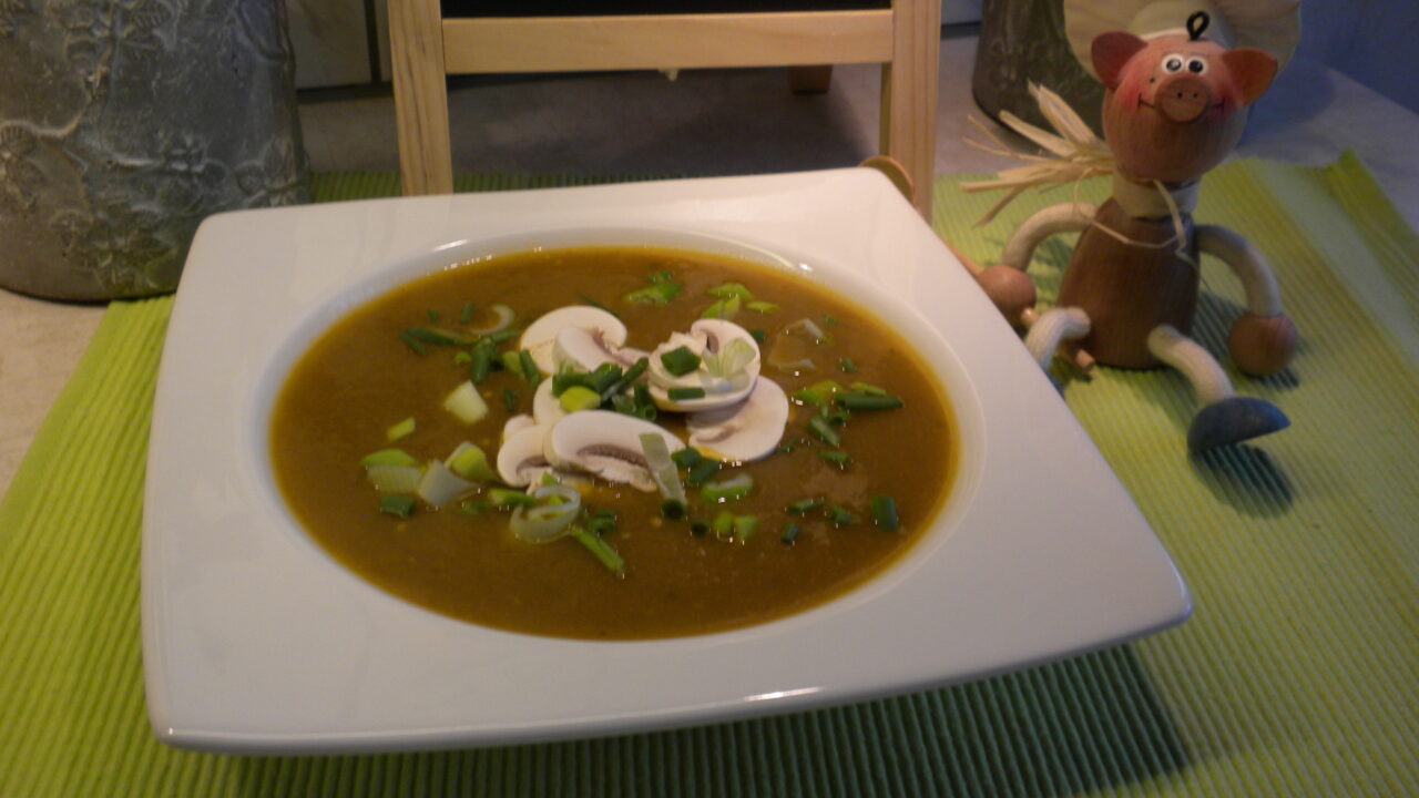 Soep : tomaat- champignons