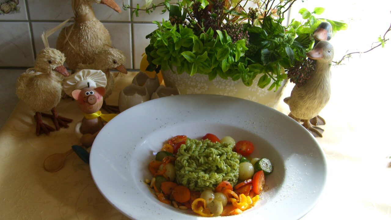 Vegetarische pasta voor Anna haar Tante