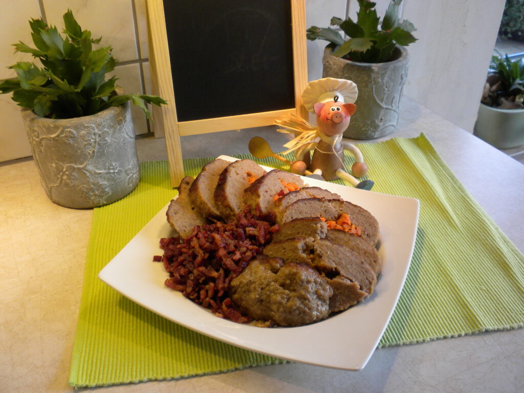 Vleesbroodje met wortel