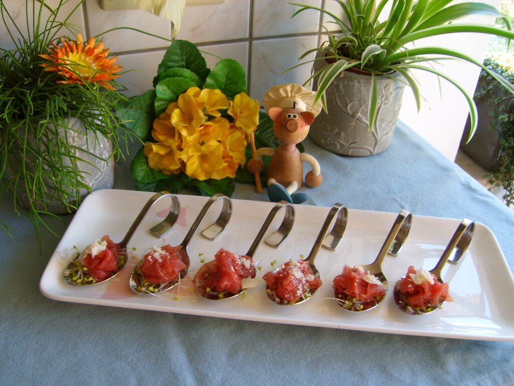 Hapje: carpaccio van runds