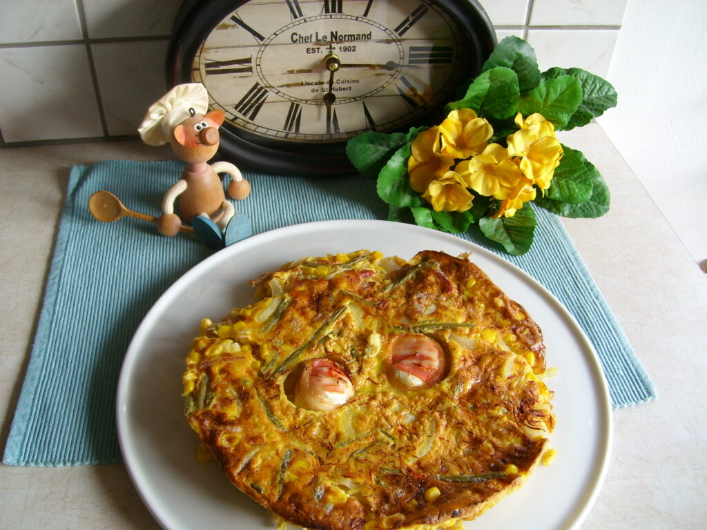 Omelet rijkelijk gevuld