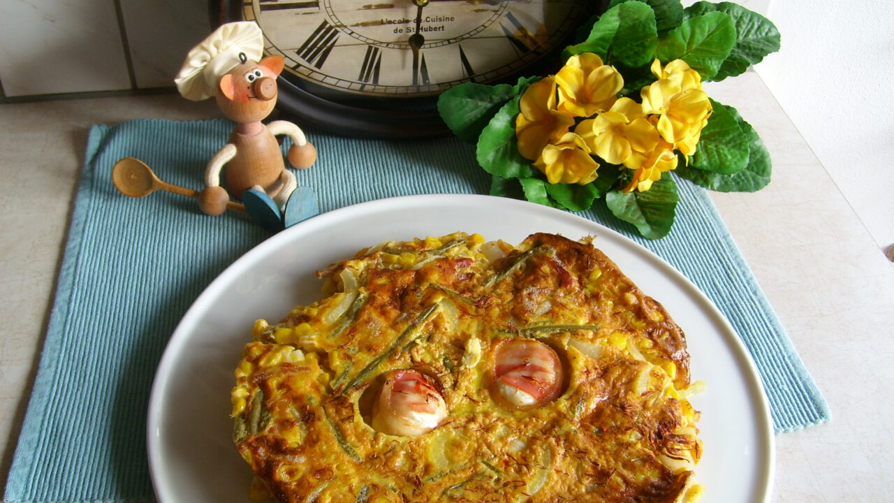 Omelet rijkelijk gevuld