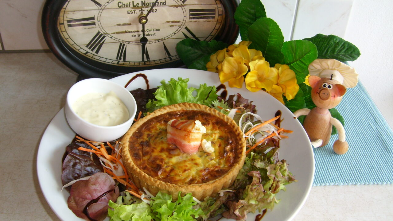 Quiche met prei en geitenkaas