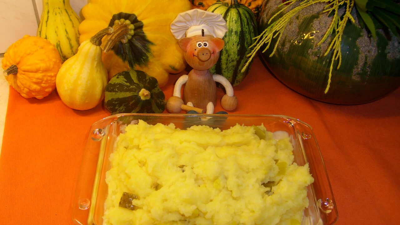 Aardappelpuree met pickels