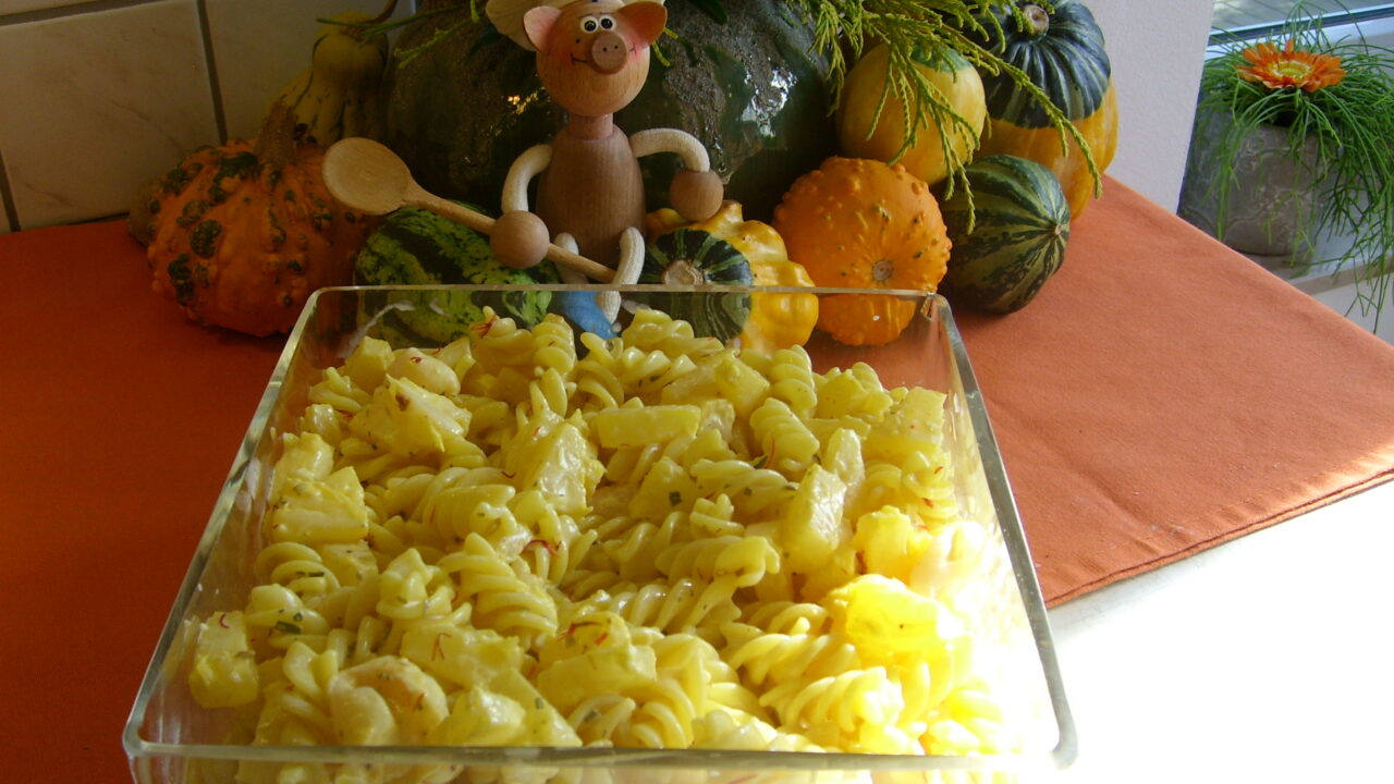 Pasta met safraan en heerlijk fruit bbq 1