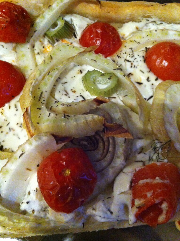 Witte pizza met venkel