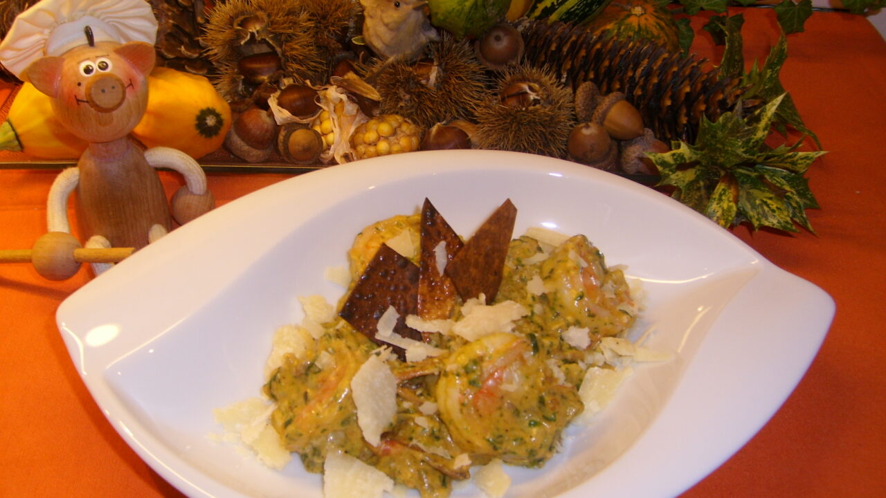 Lasagne apart met scampi’s