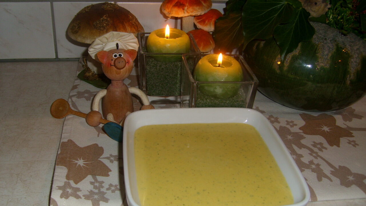 Saus: butternut met verse basilicum en room