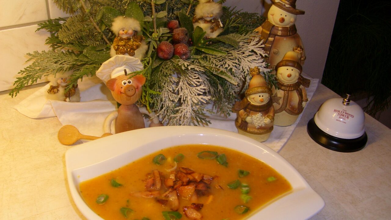 Soep: butternut verliefd op de rookworst