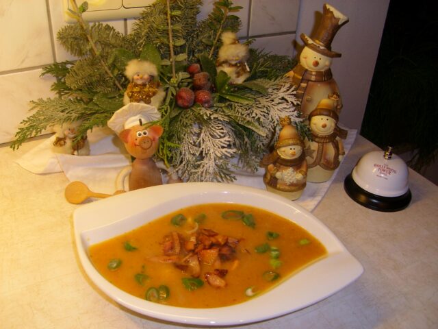 Soep: butternut verliefd op de rookworst