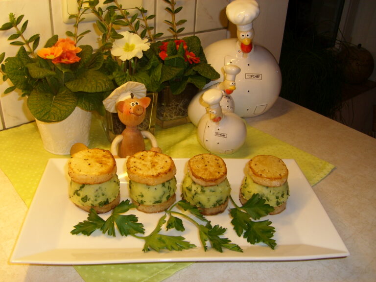 Aardappel croque met rammenas