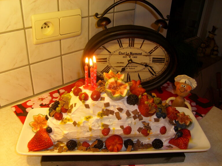 Dessert: biscuit voor de jarige