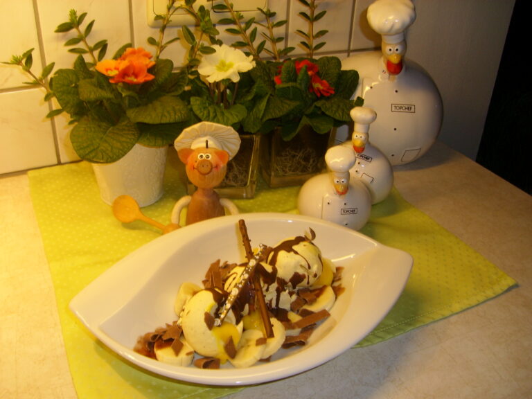 Dessert: coupe banaan speciaal