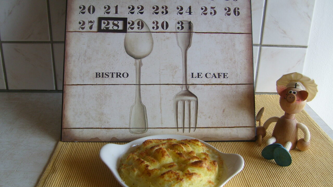 Aardappelpuree met gorgonzola