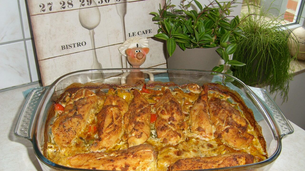 Kippenfilets met heerlijke groenten pittig gekruid