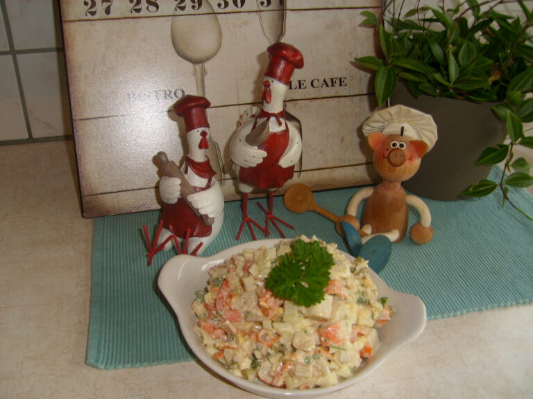 Krabsalade voor tussen de boterham