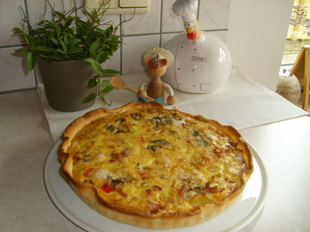 Quiche door het dolle heen