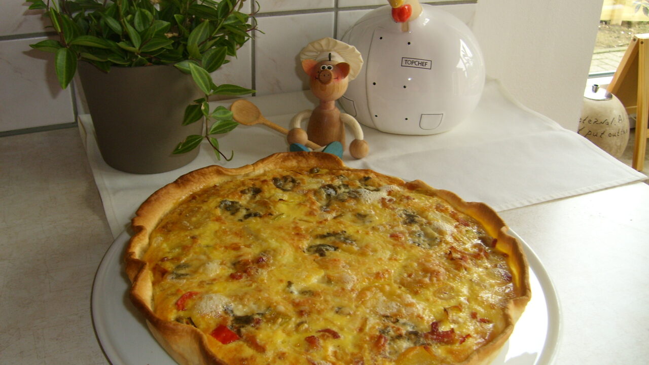 Quiche door het dolle heen