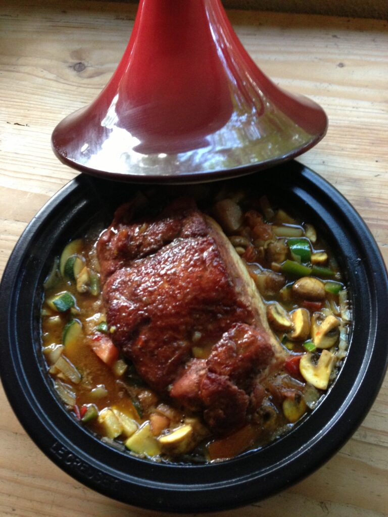 Tajine met Ardeens gebraad en overheerlijke groentes